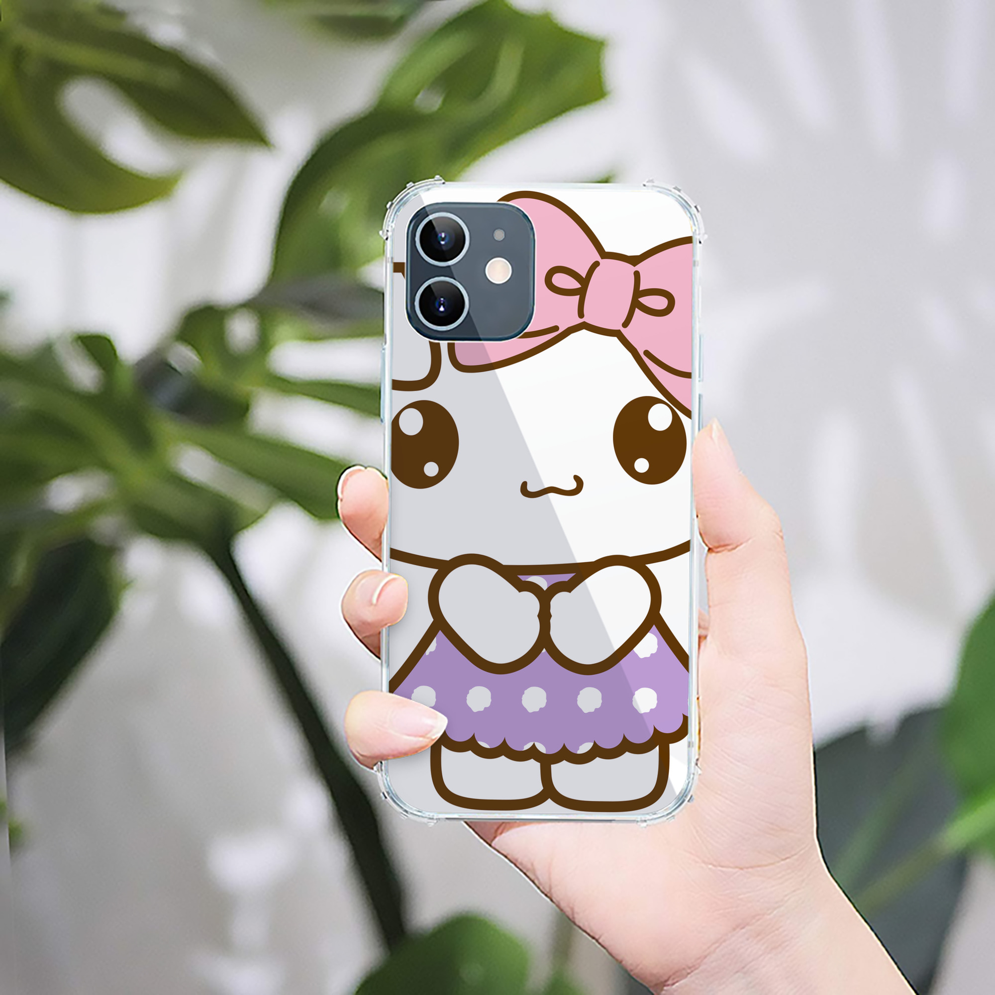 （画像用） Hello Kitty ハローキティ 【iPhone 12シリーズ対応】透明スマホケース（クリアソフトケース）